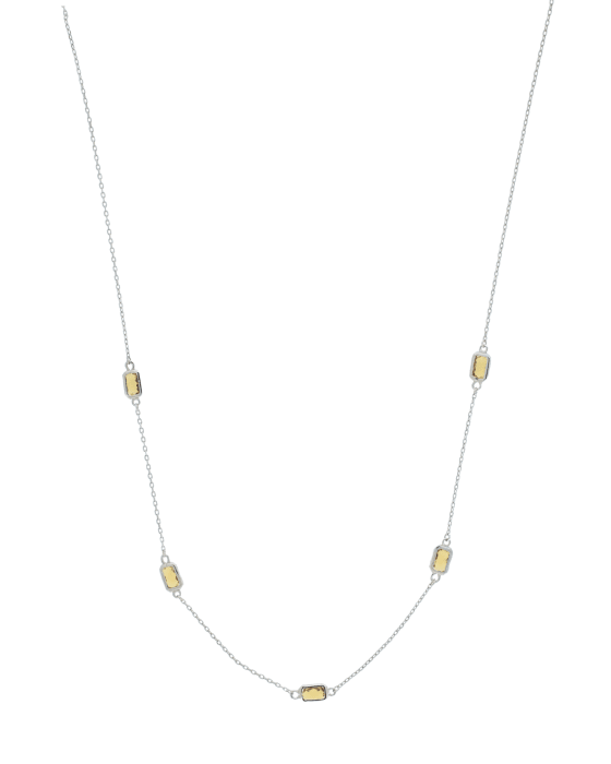 9CT W/G CITRINE NKLT 45cm